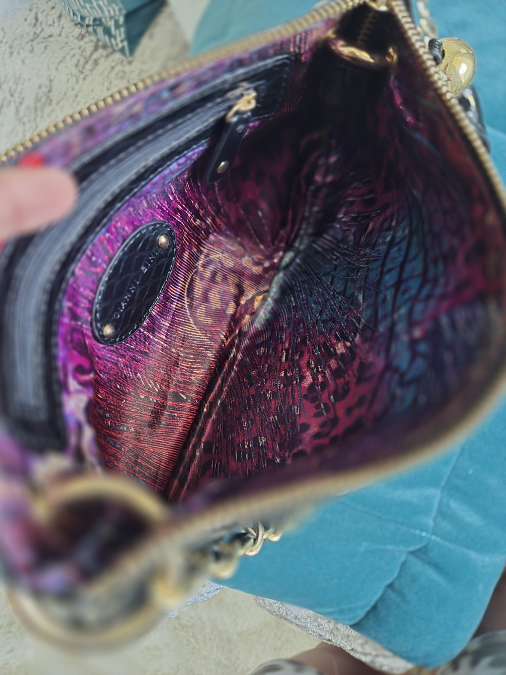 Gianni Bini Faux-Snakeskin Shoulder Bag - Picture 3 of 4